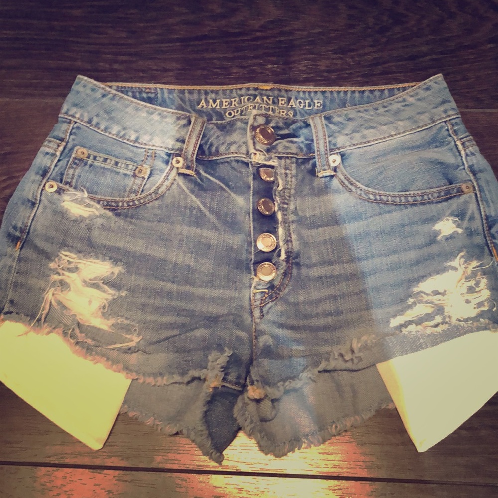 High waisted Denim shorts